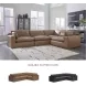 Emilia Caramel Leather Modular 4 Piece Sectional