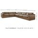 Emilia Caramel Modular 6 Piece Sectional