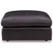 Emilia Black Leather Modular 3 Piece Sectional