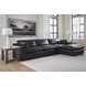 Emilia Black Leather Oversized Accent Ottoman