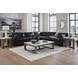 Emilia Black Leather Modular 5 Piece Sectional
