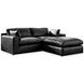 Emilia Black Leather Modular Sectional