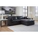 Emilia Black Leather Modular Sectional
