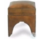 Giuseppe Brown Leather Footstool