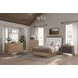 Aurora Latte Queen Upholstered and Leather Panel Bed