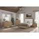 Aurora Latte Queen Upholstered and Leather Panel Bed