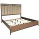 Aurora Latte Queen Upholstered and Leather Panel Bed