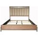 Aurora Latte Queen Upholstered and Leather Panel Bed