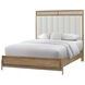Aurora Latte Queen Upholstered and Leather Panel Bed