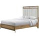 Aurora Latte Queen Upholstered and Leather Panel Bed