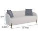 Aurora Ivory 85" Dreamy Rounded Sofa