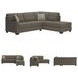 Mahoney Chocolate 2 Piece RAF Chaise Sectional