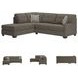 Mahoney Chocolate 2 Piece LAF Chaise Sleeper Sectional