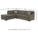 Mahoney Chocolate 2 Piece LAF Chaise Sleeper Sectional