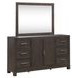Modern Edge Caffe 6 Drawer Dresser with Mirror