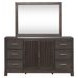 Modern Edge Caffe 6 Drawer Dresser with Mirror