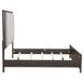 Modern Edge Caffe and Textured Gray King Upholstered Panel Bed