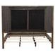 Modern Edge Caffe and Textured Gray King Upholstered Panel Bed