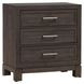 Modern Edge Caffe 3 Drawer Nightstand with USB Charging
