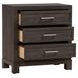 Modern Edge Caffe 3 Drawer Nightstand with USB Charging