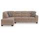 Olten Mocha 2 Piece Modular Sectional with LAF Chaise