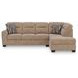 Olten Mocha 2 Piece Modular Sectional with RAF Chaise