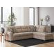 Olten Mocha 2 Piece Modular Sectional with RAF Chaise
