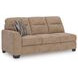 Olten Mocha 2 Piece Modular Sectional with RAF Chaise