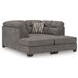 Olten Graphite 2 Piece Super Chaise