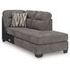 Olten Graphite 2 Piece Super Chaise