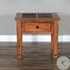 Crimson Ridge Beige Square End Table with Drawer