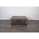 Velden Hollow Natural Square Coffee Table with Casters