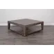 Velden Hollow Natural Square Coffee Table with Casters