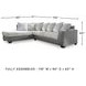 Clairette Court Alloy 2 Piece Sectional with LAF Chaise