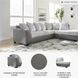 Clairette Court Alloy 2 Piece Sectional with RAF Chaise