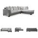 Clairette Court Alloy 2 Piece Sectional with RAF Chaise