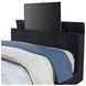 Tisdall Black King Upholstered Panel Bed with USB Charging and Hidden TV Mount
