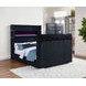 Tisdall Black Queen Upholstered Panel Bed with USB Charging and Hidden TV Mount
