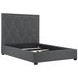 Bowfield Charcoal and Black King Upholstered Panel Bed