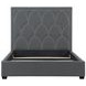 Bowfield Charcoal and Black King Upholstered Panel Bed