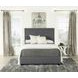 Bowfield Charcoal and Black King Upholstered Panel Bed