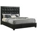 Medley Black King Upholstered Platform Bed