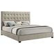 Medley Tan King Upholstered Platform Bed