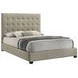 Medley Tan Queen Upholstered Platform Bed