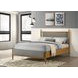 Mason Light Brown Full Upholstered Platform Bed