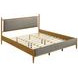 Mason Light Brown King Upholstered Platform Bed