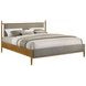 Mason Light Brown King Upholstered Platform Bed