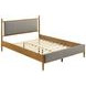 Mason Light Brown Queen Upholstered Platform Bed
