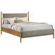 Mason Light Brown Queen Upholstered Platform Bed