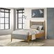 Mason Light Brown Twin Upholstered Platform Bed